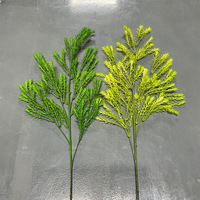 Nouvelle fleur artificielle en Melaleuca dorée, décoration de mariage, arrangement floral, style chinois Mori, plante verte fraîche, feuille d'automne