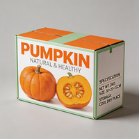 Boîte d'emballage pour citrouilles imprimée sur mesure, boîte en carton ondulé résistante et imperméable pour l'expédition de légumes