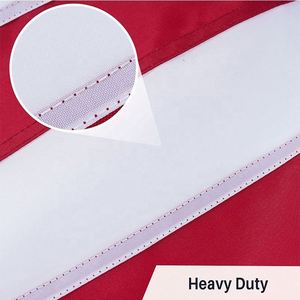 Drapeau américain portable de haute qualité en polyester, imprimé recto-verso, robuste, avec pompons, personnalisable pour promotion - Product Image 2