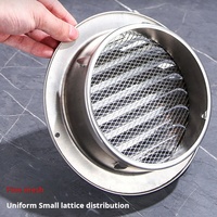 Vente en gros couvercle d'échappement rond en acier inoxydable SS304 moderne de 3 pouces et tuyau d'aération pour mur de cuisine