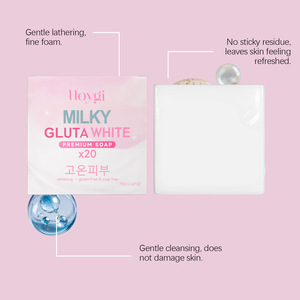 Savon hydratant au lait, mousse hydratante douce, hydratation délicate, ne dessèche pas la peau, savon nettoyant pour le bain - Product Image 3