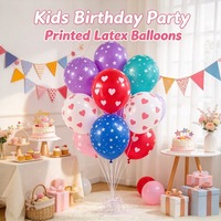 Ballons en latex imprimés sur toute la surface de 12 pouces, motif complet pour fête d'anniversaire à thème, décoration d'événements intérieurs et extérieurs