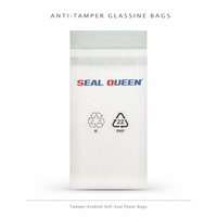Pochette de sécurité inviolable en papier glassine avec sceau anti-contrefaçon pour certificats, documents, argent et bijoux