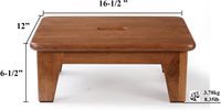 Tabouret marchepied en chêne pour adultes et seniors, plateforme d'appoint en bois, tabouret à une marche en bois