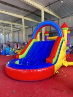 Nouveau design 2026 – Château gonflable coloré 3m*7m en PVC avec toboggan – Château de rebond populaire pour enfants en extérieur