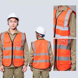 ANSI Clase 3 Poliéster de alta visibilidad Trabajo de construcción Chaleco DE SEGURIDAD reflectante Servicios DE EMERGENCIA Logo Chaleco de control de tráfico - Product Image 4