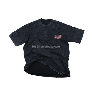 เสื้อยืดแขนสั้นผู้ชายไซส์ใหญ่ คอกลม ผ้าฝ้ายลำลอง ลายปักผีเสื้อแบบแอพพลิเคชั่น - Product Image 2