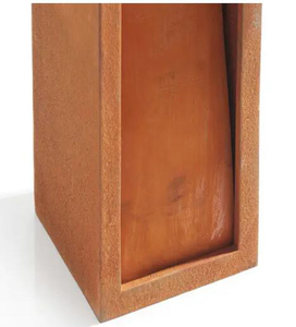Borne lumineuse extérieure rustique en acier Corten - Product Image 3
