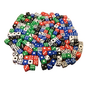 Dados pequeños de acrílico de 5 mm con puntos multicolor para promoción, en stock - Product Image 1