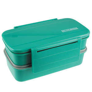 Customized European American Style Lunch <b>Box</b> Microwaveable Bento <b>Plastic</b> Double Layer Buckle <b>Large</b> Capacity 800-1000ml - Product Image 3