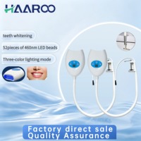 HAAROO Pure Blue 52 Bead Clamp-On Teeth Brightener 460nm Cold Light Desktop Mount No Floor Space Maximum Power Whitening Tool