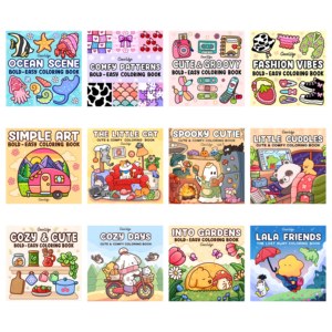 Livre <span class=keywords><strong>de</strong></span> <span class=keywords><strong>coloriage</strong></span> personnalisé « Jours douillets » 24 pages, 40 pages en option, design mignon personnalisé, livre <span class=keywords><strong>de</strong></span> <span class=keywords><strong>coloriage</strong></span> pour les fans d'animaux, cadeau - Product Image 6