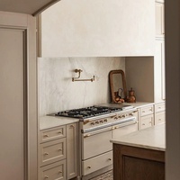 Armoires de cuisine en bois massif sur mesure haut de gamme, style américain moderne, ensemble complet d'armoires de cuisine pour la maison