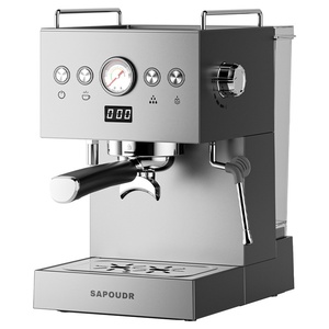 Machine à expresso semi-automatique avec tête d'extraction commerciale de 58 mm et mousseur à lait pour la maison et les petits cafés - Product Image 1