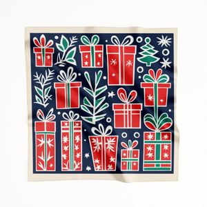 Écharpe en soie unisexe style britannique à motif écossais classique, cache-cou d'hiver, châle personnalisé pour hommes et femmes - Product Image 2