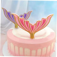 Décoration de gâteau sous la mer en forme de coquille, pour fête d'anniversaire de sirène