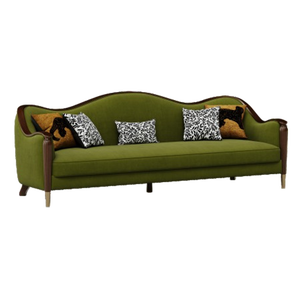 Ensemble de canapés sophistiqués en velours, avec structure en bois de qualité supérieure et rembourrage en éponge moelleuse, idéal pour les espaces de vie de grandes maisons. - Product Image 4