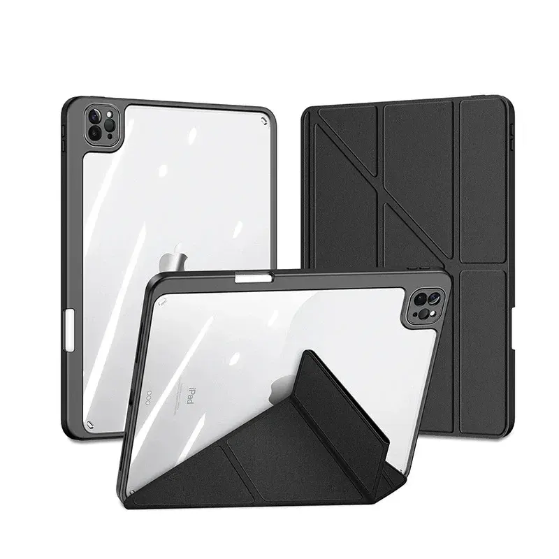 Трансформеры чехол для iPad 12,9 2022 10,9 акриловый прозрачный Pro 11 Air 5 4 3 10,5 10,2 9,7 Mini 6 4/5 Магнитный чехол для планшета