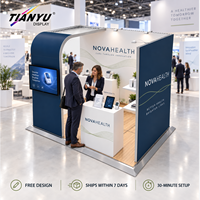 Stand d'exposition TIANYU, présentoir de salon professionnel, cadres en aluminium courbes et droits, modules flexibles, graphismes réutilisables, 10 pieds x 20 pieds
