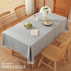 <span class=keywords><strong>Nappe</strong></span> en lin blanc brumeux, sans lavage, résistante à l'huile et à l'eau, pour cuisine, salle à manger, maison, vente en gros - Product Image 3