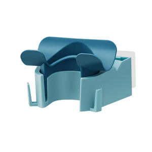 Support mural rotatif pour sèche-cheveux, étagère d'angle de rangement, en plastique durable, pour salle de bain, modèle noir classique 2302231 - Product Image 1