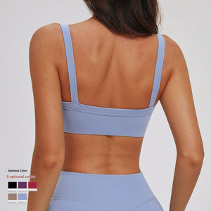 Reggiseno Sportivo da Donna Lanyu <span class=keywords><strong>con</strong></span> Doppia Fascia, Design Open Back e Fodera in <span class=keywords><strong>Pile</strong></span>, Vestibilità Aderente per Corsa e Fitness - Product Image 3