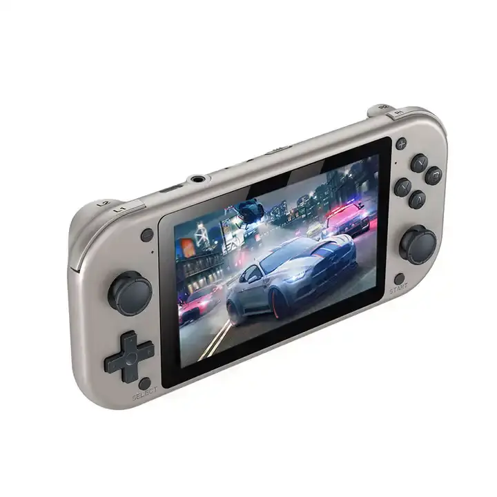 Şerit gri yeni M17 el Mini oyun makinesi 4.3 inç HD ekran Emuelec emülatörü taşınabilir 3D PSP oyunları için Video oyunu oyuncu