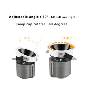 Les anti-éblouissement ronds commerciaux de 12w ont mené vers le bas les lumières réglables de tache <span class=keywords><strong>mini</strong></span> projecteurs d'intérieur - Product Image 6