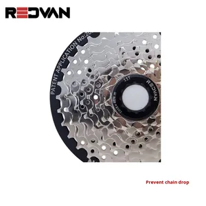 Protège-chaîne de vélo de montagne Redvan 8-10 vitesses avec roue libre en acier finition chromée, couvercle de cassette de protection durable, pièces de vélo - Product Image 4