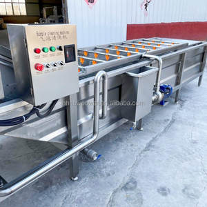 Precio al por mayor comercial multifunción fruta carne lavado repollo verduras de hoja melón proceso máquina lavadora de burbujas - Product Image 4