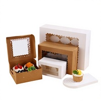 Caja para Empacar Cupcakes con Capacidad para Dos Cupcakes, Divisores Elevados, Portátil, Material de Grado Alimenticio, Caja Completa