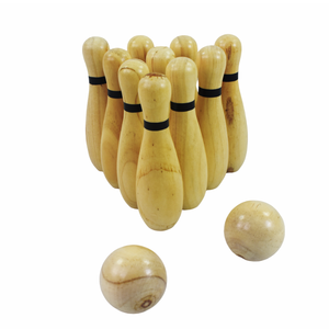 <span class=keywords><strong>Jeu</strong></span> de mini-<span class=keywords><strong>bowling</strong></span> en bois pour table, idéal pour les soirées en famille et les divertissements en extérieur - Product Image 1