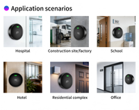 Perangkat Kontrol Akses Pembaca Kartu RFID IC Bundar, Pembaca Kartu Pintar Nirkabel TTLOCK APP untuk Kantor Apartemen Pintar