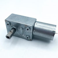 Moteurs à engrenages à vis sans fin à courant continu mini moteur électrique à engrenages de turbine inversés autobloquants pour la machine de rideau de serrure de porte rotative