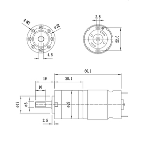 Motore Planetario Professionale 28JX380 con Magnete Permanente, 3.6V 512RPM 6.6W, per Ventilatori di Barche e Elettrodomestici Smart - Product Image 5