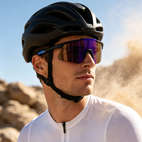 Lunettes de soleil sport semi-cerclées, protection UV400, légères, pour le cyclisme, pour hommes et femmes, vélo de route, course à pied, activités de plein air