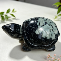 Figurine de tortue en pierre de pivoine naturelle sculptée à la main, 8-10 cm, ornée de chrysanthèmes, cristal de guérison, ornement décoratif