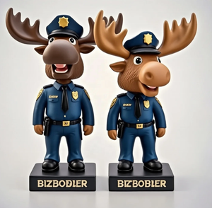 Tùy Chỉnh Moose Đầu Linh Vật Bobblehead Cơ Thể Con Người-Nhựa Độc Đáo Thiết Kế Bizbobbler Thương Hiệu 7 "Kích Thước Cho Quà Tặng Khuyến Mãi - Product Image 3