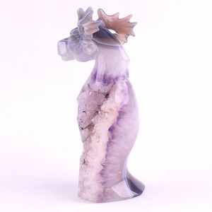 Tête <span class=keywords><strong>de</strong></span> <span class=keywords><strong>cerf</strong></span> en Agate sculptée à la main - Product Image 4