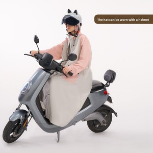 <span class=keywords><strong>Cape</strong></span> <span class=keywords><strong>de</strong></span> <span class=keywords><strong>pluie</strong></span> longue et intégrale pour adultes, résistante et imperméable, pour la conduite <span class=keywords><strong>de</strong></span> vélos électriques, la randonnée, en tissu polyester - Product Image 2