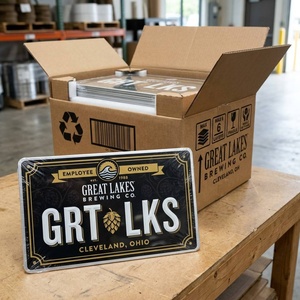Placa de Matrícula de Aluminio 3D Personalizada con Relieve, Empresa Cervecería Regional, Propiedad de Empleados, Diseño Hop Barley, Impermeable, Antioxidante, Decorativa - Product Image 2