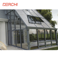 Nouvelle conception de kits de véranda en aluminium économiques, véranda autoportante et serres en verre, véranda rétractable et mobile