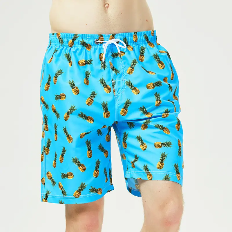 Men's Fashion Short Five-point Shorts Men's Beach Trousers Large Size Swimming Striped Dry Pants