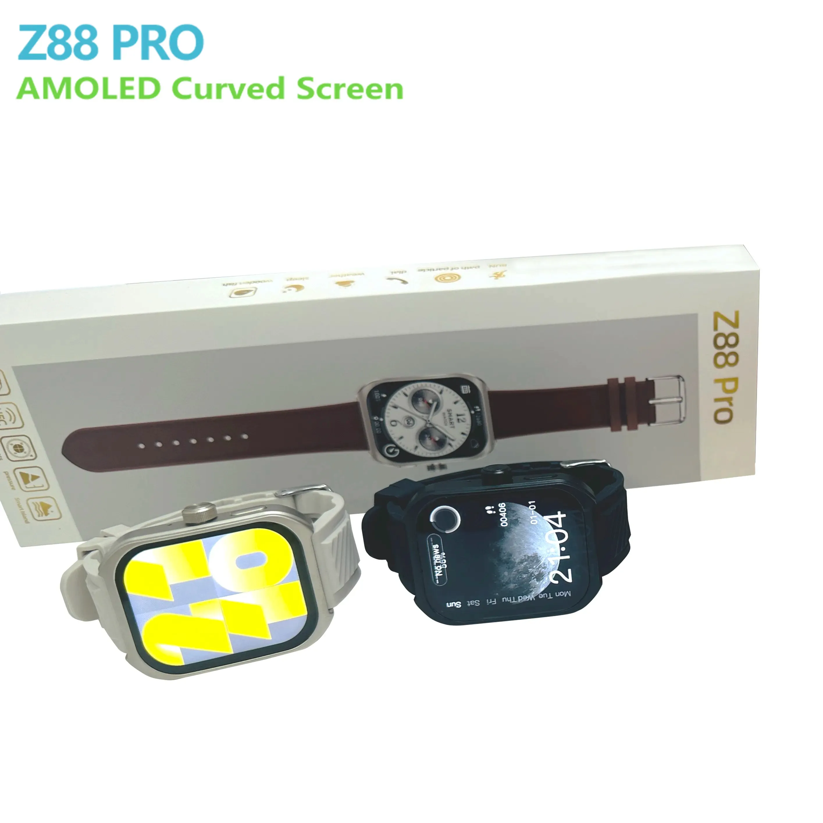 Best seller Z88 Pro smartwatch HD schermo curvo AMOLED Reloj Shop per orologi Online stile uomo orologi oa88 Series9 bracciale