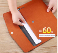 Carpeta de Almacenamiento de Documentos A4 de Cuero PU Multifuncional con Logotipo Personalizado, Carpeta de Archivos, Organizador de Portafolio OEM, Material de Oficina