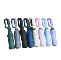 Ventes directes d'usine nouveau Style Double anneau boucle vent résistant parapluie Fracture stratifié vinyle pluie parapluie en gros