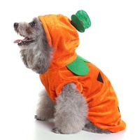 Costume d'Halloween pour animaux de compagnie en polyester écologique de haute qualité, motif citrouille, vêtements amusants pour chiens, déguisement de bonbons ou farces, design moderne