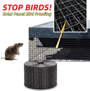 Kit de protection solaire pour panneaux solaires 6 pouces contre les oiseaux et les nuisibles, rouleau de 1,3 mm, <span class=keywords><strong>grillage</strong></span> anti-oiseaux, protection en fil métallique, revêtement PVC, longueur 100 pieds - Product Image 5