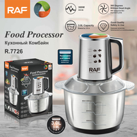 Robot culinaire RAF Fufu R.7726 300W avec bol en acier de 3,0 L, mélange à 360 degrés, bol amovible et lavable pour la préparation quotidienne des aliments