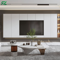 Console TV moderne minimaliste et écologique - Meuble TV fin en aluminium et centre de divertissement mural pour la maison